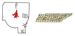 Henderson County Tennessee Incorporated and Unincorporated areas Lexington Highlighted 4741980